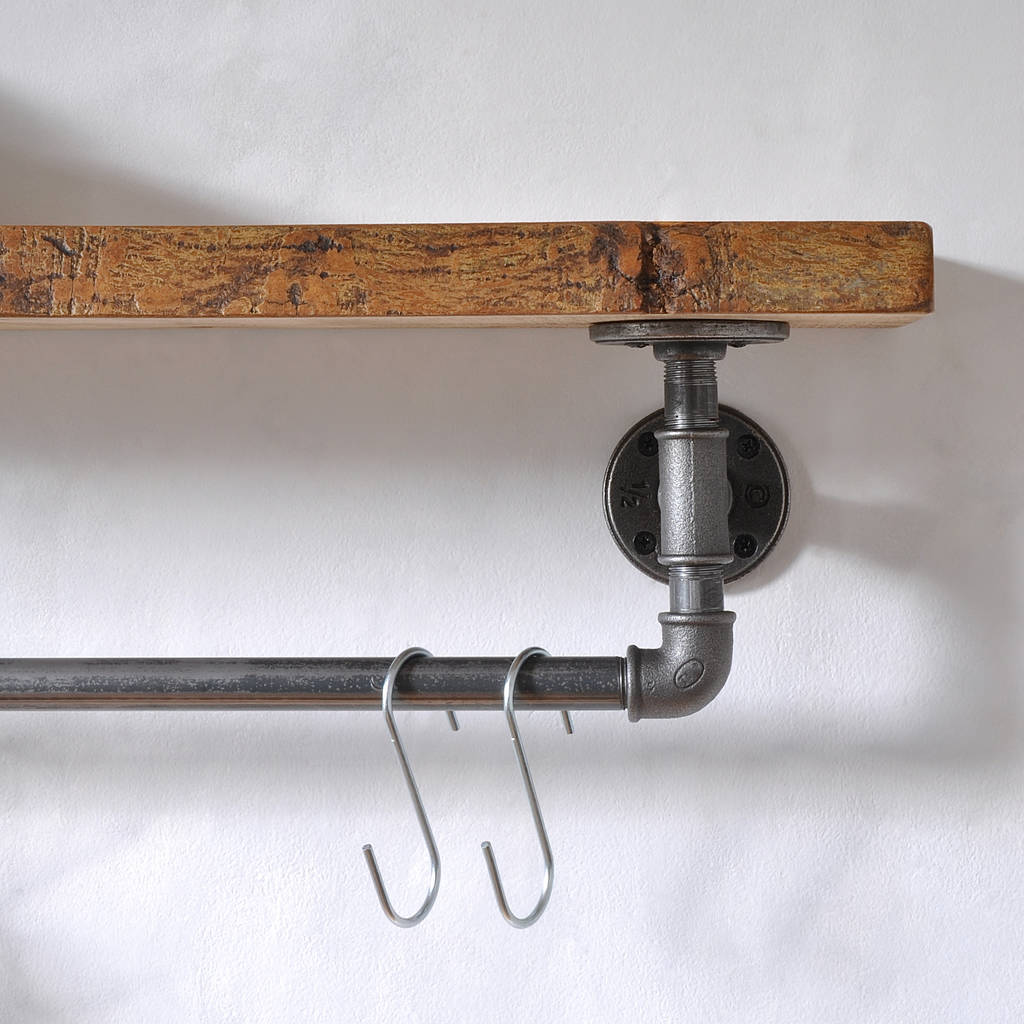 Live Edge Industrial Shelf Pipe By MöA Design