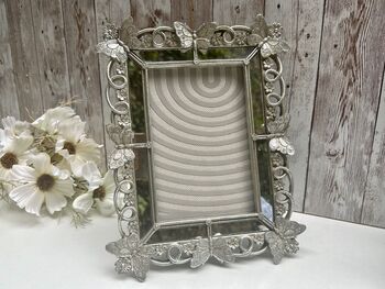 Silver Butterfly And Floral Photo Frame 6x4 Inch, 10 of 12