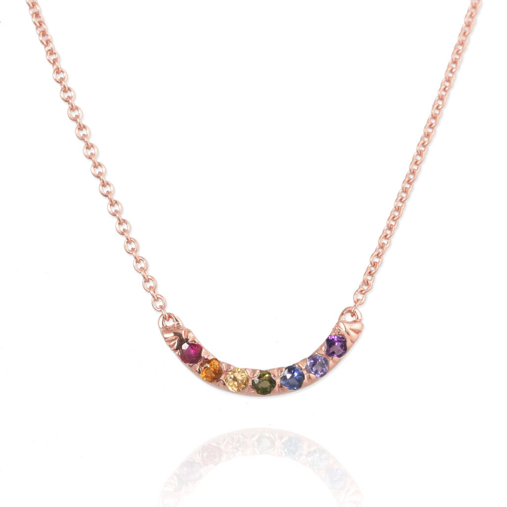 9ct Gold Rainbow Necklace By Jana 