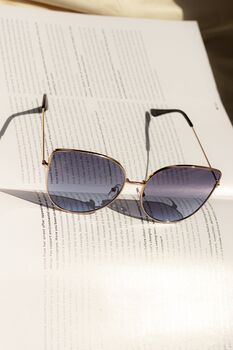 Blue Gradient Tint Butterfly Cat Eye Sunglasses, 6 of 6
