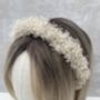 Preserved Dried Gypsophila Flower Headband Crown, thumbnail 2 of 4