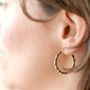 Personalised Scalloped Hoop Earrings, thumbnail 5 of 7