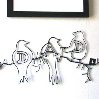 Dad Wire Wall Art Sign, 3 of 7