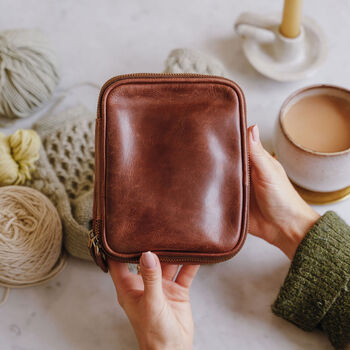Leather Knitting Needle And Crochet Hook Organiser, 3 of 9