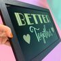 'Better Together' Reverse Glass Gold Leaf Wall Art Sign, thumbnail 2 of 11
