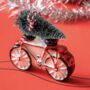 Bicycle With Christmas Tree Shaped Bauble, thumbnail 1 of 3