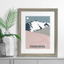 Personalised Skiing Mountains Print Winter Art Poster, thumbnail 2 of 5