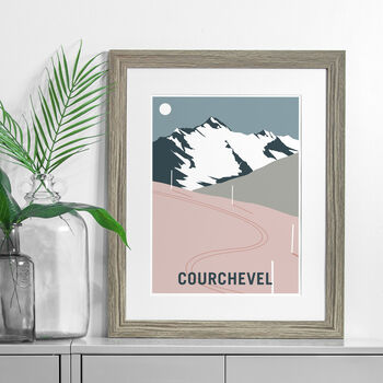 Personalised Skiing Mountains Print Winter Art Poster, 2 of 5