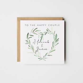 Personalised Names Wedding Card | To The Happy Couple, 2 of 2