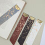 Personalised Splash Print Leather And Brass Bookmark, thumbnail 1 of 6