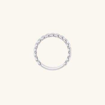 Slim Ribbed Ring Silver, 2 of 4