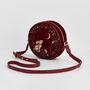Star Gazing Rabbit Red Embroidered Circle Bag, thumbnail 4 of 7