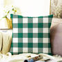 Green And White Gingham Soft Cushion Cover, thumbnail 1 of 3