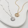 Personalised Hammered Necklace Silver Or 18ct Gold Plate, thumbnail 1 of 5