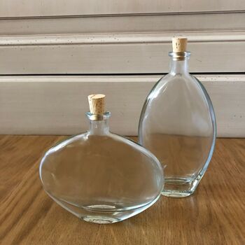 Pair Of Oval Glass Bottles, 4 of 5