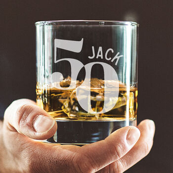 50th Birthday Personalised Tumbler Glass, 6 of 6