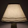 Floral Fabric And Ceramic Table Lamp Brown Leopard Base, thumbnail 9 of 10