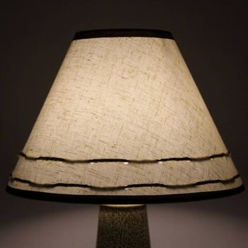 Floral Fabric And Ceramic Table Lamp Brown Leopard Base, 9 of 10