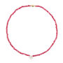 Pink Chalcedony Stone Smiley Face Necklace, thumbnail 1 of 3
