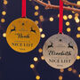 Personalised Nice List Christmas Medal Decoration, thumbnail 6 of 6