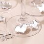 Set Of Six Dog Wine Glass Charms, thumbnail 2 of 12