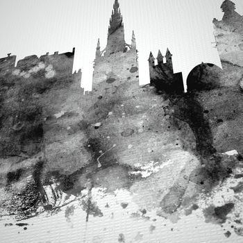 Edinburgh Skyline Cityscape Monochrome Art Print, 6 of 6