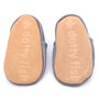 Dotty Fish Grey Panda Soft Leather Baby Shoes With Barefoot Soles, thumbnail 7 of 8