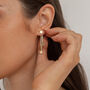 Gold Plated Dangle Star Earrings, thumbnail 4 of 9