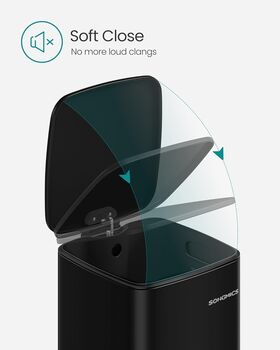 Steel Trash Can Pedal Bin With Soft Close Lid, 5 of 7