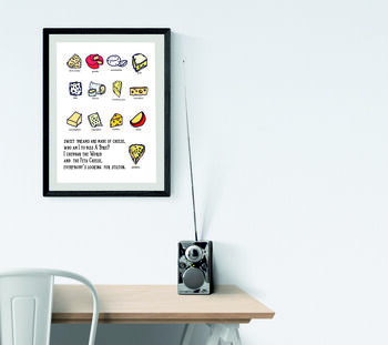 'Sweet Dreams Are Made Of Cheese' Framed Print, 5 of 6