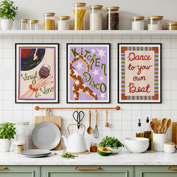 Kitchen Disco Retro Music Art Print, 10 of 12