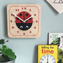 Children's Wooden Wobbly Eyed Animal Clocks, thumbnail 2 of 11