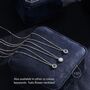 Sapphire Blue Cz Halo Flower Pendant Necklace, thumbnail 4 of 12