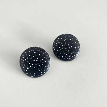 Polka Concrete Studs In Black And White, 2 of 2