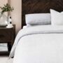 Luxury Grey And White Stripe Linen Duvet Cover Various Sizes, thumbnail 1 of 4