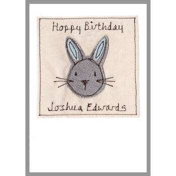 Personalised Bunny Rabbit Birthday Card For Him Or Her, 3 of 12