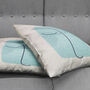 Abstract Face Pattern Cushion Cover With Mint Colourr, thumbnail 4 of 7