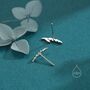Sterling Silver Super Tiny Sterling Silver Lavender Stud Earrings, thumbnail 7 of 12