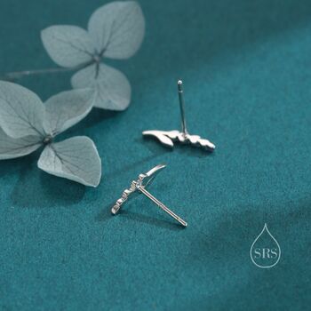 Sterling Silver Super Tiny Sterling Silver Lavender Stud Earrings, 7 of 12