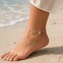 Turquoise And Pearl Personalised Ankle Bracelet, thumbnail 2 of 3