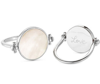 Personalised Mother Of Pearl Spinning Ring, 5 of 8