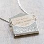 Personalised Envelope Locket Necklace With Hidden Charm, thumbnail 6 of 11