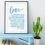 Love Is Patient Hand Lettered Art Print, thumbnail 2 of 8