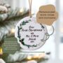 Our First Christmas As Mr And Mrs Personalised Wreath Tree Decoration, thumbnail 2 of 3