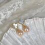 Lustrous Rosy Saltwater Pearl Earrings, thumbnail 1 of 3