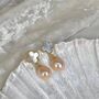 Lustrous Rosy Saltwater Pearl Earrings, thumbnail 2 of 4