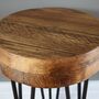Round Reclaimed Wooden Side Table, thumbnail 3 of 7