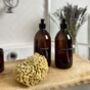Amber Glass Bottles Bathroom Set, thumbnail 3 of 6