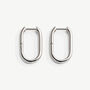 Women's Lightweight Small Oval Hoop Earrings In Sterling Silver, thumbnail 2 of 6