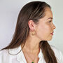 24ct Gold Plated Circle Rope Textured Earrings, thumbnail 2 of 4